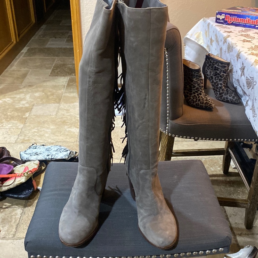 big gray boots